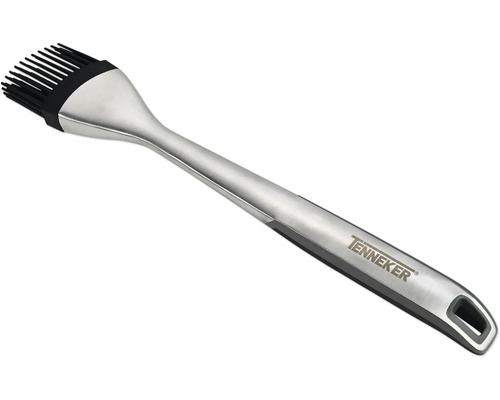 Tenneker grillkwast met siliconen borstelharen en roestvrijstalen handvat