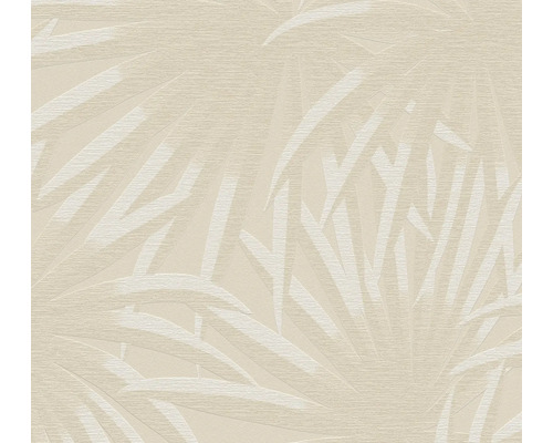 A.S. CRÉATION Vliesbehang 39338-2 Casual Living bladeren beige Behang met palmenbladmotief