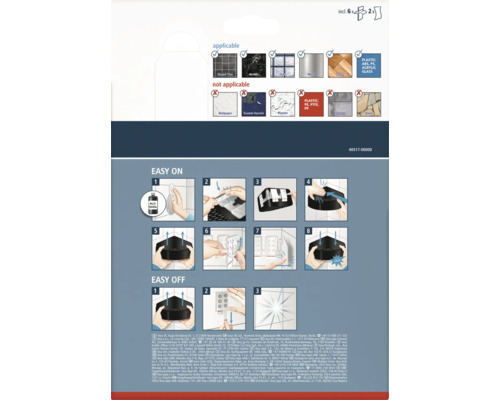 Instructies voor het aanbrengen van het product op geschikte en ongeschikte oppervlakken