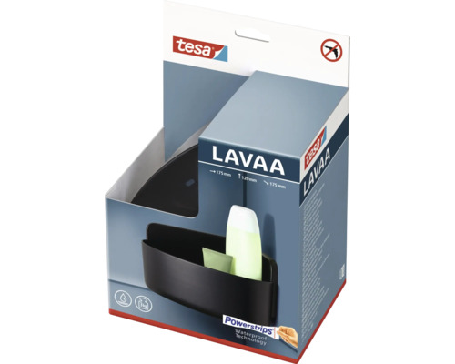 Tesa Lavaa hoekrek met Powerstrips bevestiging in de verpakking