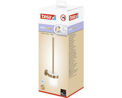 Tesa Moon toiletgarnituur brons in verpakking
