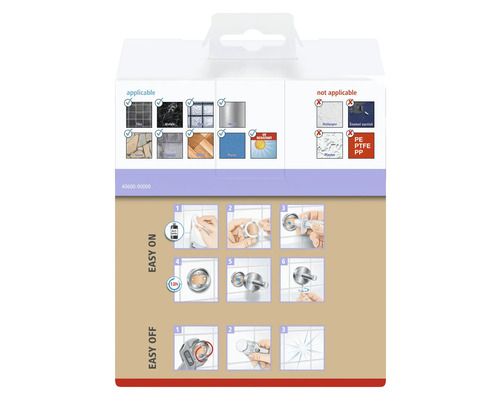 Toepassingsgebieden en montage-instructies op de verpakking