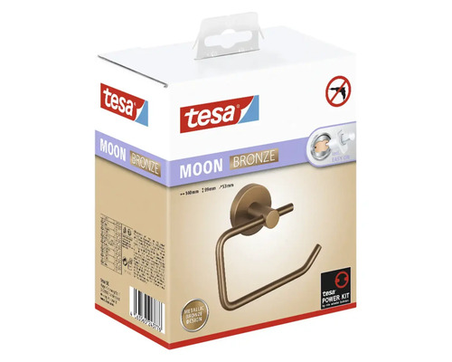 Tesa Moon Bronze toiletpapierhouder in verpakking