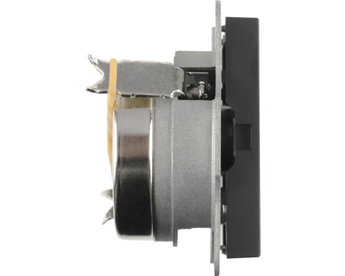 Zijaanzicht van een elektronisch apparaat voor elektrische installatie