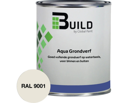 Pot Aqua grondverf op waterbasis voor binnen en buiten met kleurvoorbeeld RAL 9001