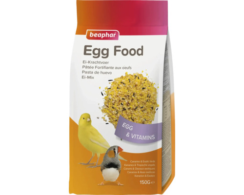 BEAPHAR Ei-krachtvoer kanarie/ tropische vogels 150 g Beaphar Eivoer voor kanaries en exotische vogels, 150 gram