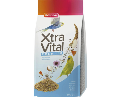 BEAPHAR Parkietenvoer Xtra Vital Premium 500 g Beaphar Xtra Vital Premium eivoer en Echinacea voor parkieten, 500 gram