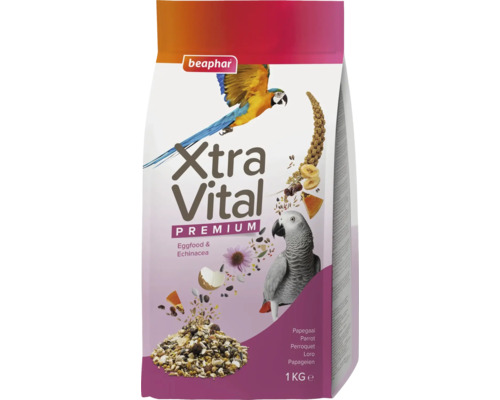 BEAPHAR Papegaaienvoer Xtra Vital Premium 1 kg Beaphar Xtravital Premium Papegaaienvoer, verpakking van 1 kg