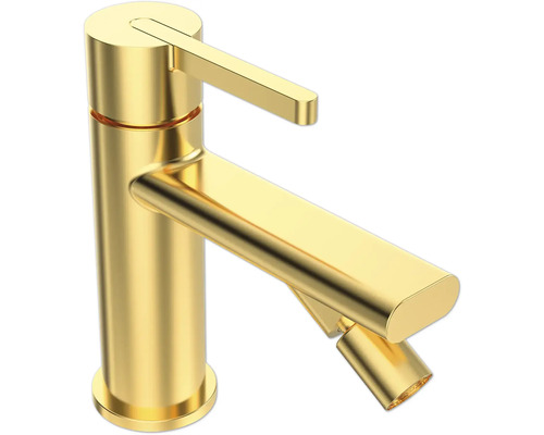 Goudkleurige wastafelmengkraan voor de badkamer