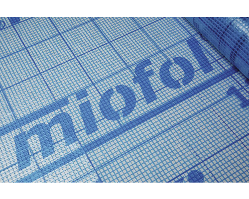 Gedetailleerde weergave van een rol dakfolie met rasteropdruk