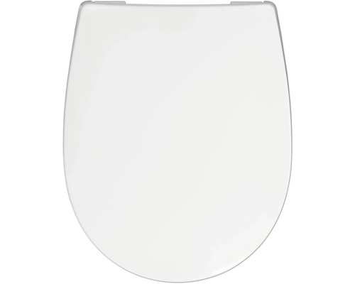REIKA Toiletzitting Mino wit scharnier zwart mat met quick-release en soft close Toiletdeksel