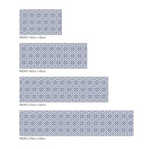 Decoratieve folies in verschillende formaten met blauw patroon