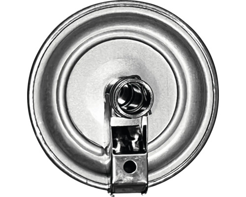 Detailopname van een verfdeksel met metalen sluitmechanisme