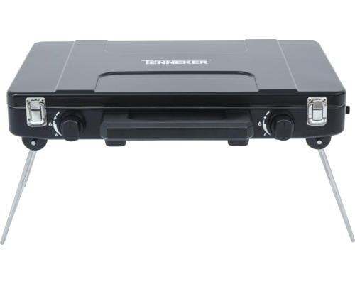 Tenneker gasfornuis met twee pitten en uitklapbare poten