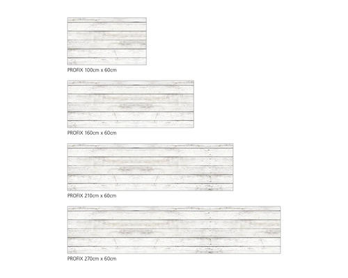 Profix decoratieve platen met houtlook in verschillende formaten.