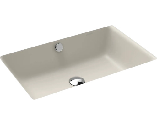 KALDEWEI Inbouw wastafel staal Puro warm grey 10 mat 60x38,5 cm Rechthoekige opzetwastafel voor de badkamer met afvoer