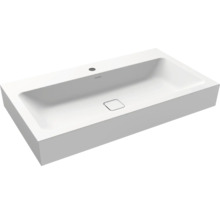 Rechthoekige wastafel van sanitair keramiek