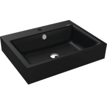 Zwarte keramische opzetwastafel