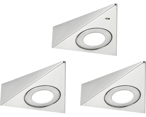 PAULMANN LED Onderbouwverlichting Trias met bewegingssensor neutraalwit staal geborsteld, 3 stuks