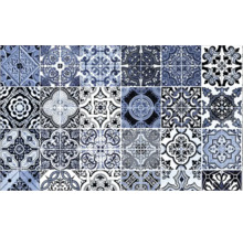 Tegelpatroon met verschillende florale en geometrische ontwerpen