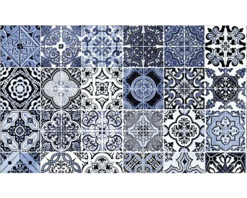 Tegelpatroon met verschillende florale en geometrische ontwerpen