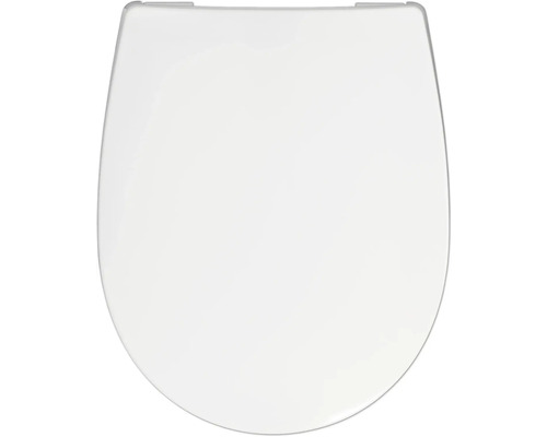 REIKA Toiletzitting Mino wit scharnier goud glans met quick-release en soft close Kunststof toiletdeksel
