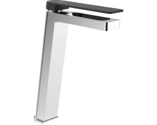 Hoge wastafelmengkraan met rechthoekige uitloop