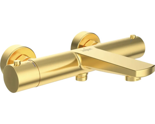 Gouden badkraan voor wandmontage
