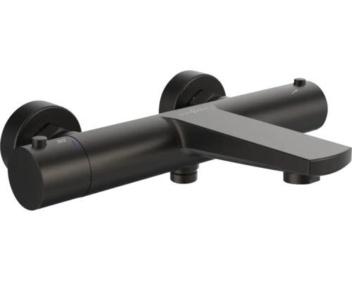 Donkere wastafelkraan voor wandmontage