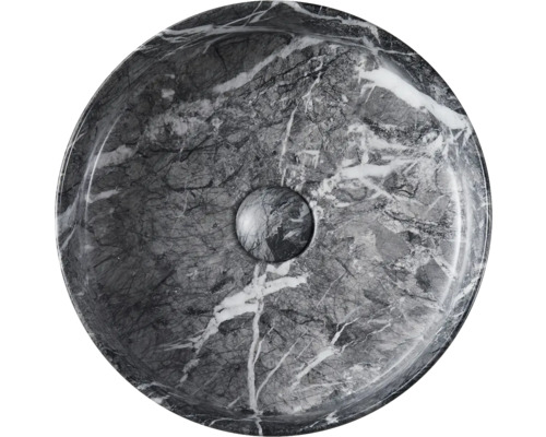 Ronde opzetwastafel van marmer