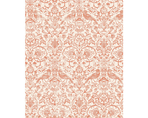 MARBURG Vliesbehang 47622 Heritage ornament rood Behang met bloemmotief en vogelafbeeldingen