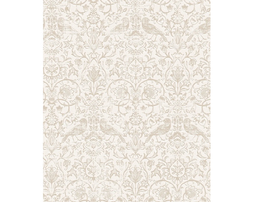 MARBURG Vliesbehang 47625 Heritage ornament beige Behang met bloemen- en vogelmotief