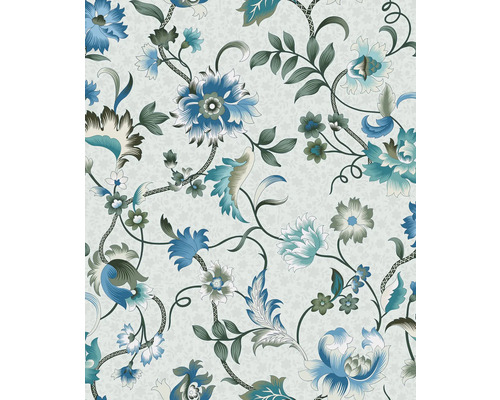 MARBURG Vliesbehang 47647 Heritage bloemen blauw Behang met bloemmotief en floraal ontwerp