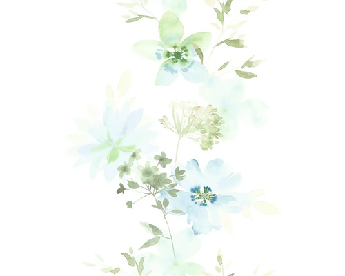 MARBURG Vliesbehang 81624 Kylie bloemen groen Aquarelschilderij van bloempatroon