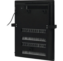 Achterkant van een elektrische radiator voor wandmontage met ventilatiesleuven