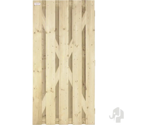 ELEPHANT Tuinpoort geïmpregneerd grenenhout recht excl. beslag FSC 90x180 cm Houten poort voor de tuin