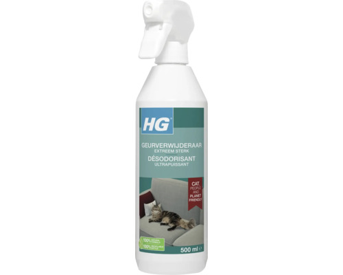 HG Geurverwijderaar Kat extreem sterk 500 ml HG geurverwijderaar extra sterk in een spuitfles van 500 ml