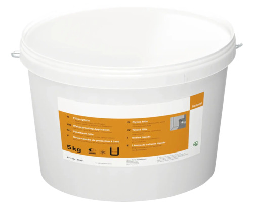 Emmer met vloeibare folie, 5 kilogram, voor waterdichting