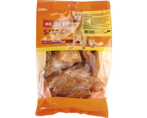 MR.BEEF Hondensnack Runderoren 200 g Mr. Beef Snack runderoren, hondensnack in verpakking