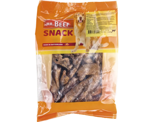 Mr. Beef Snack runderlong voor honden in een verpakking van 400 gram