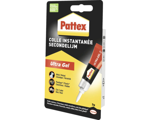 Pattex Ultra Gel secondelijm, verpakking van 3 gram
