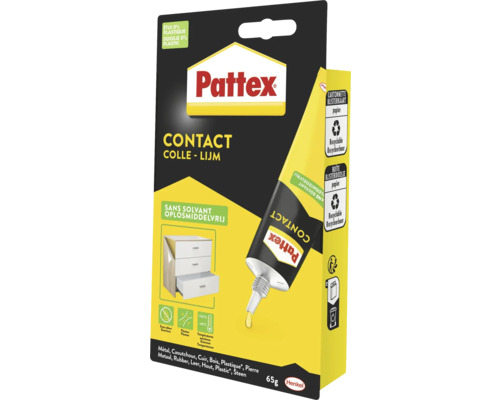 Pattex contactlijm, oplosmiddelvrij, verpakking van 65 gram