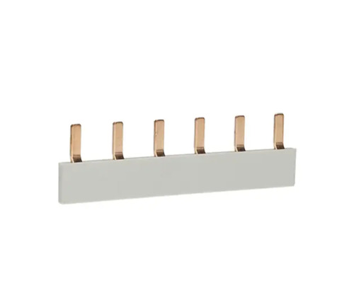 Rijgklemmenblok met zes aansluitingen