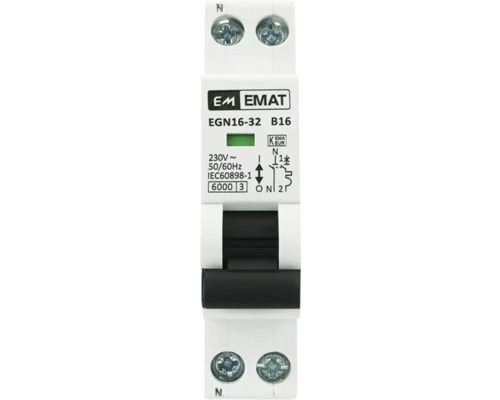 EMAT Installatieautomaat 1-polig+nul 16A B-kar