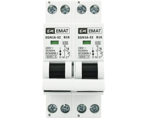 Twee EMAT vermogenschakelaars EGN16-32 B16