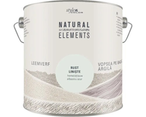 NATURAL ELEMENTS Leemverf "Rust" hemelsblauw 2,5 l