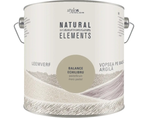 NATURAL ELEMENTS Leemverf "Balance" pastelbruin 2,5 l