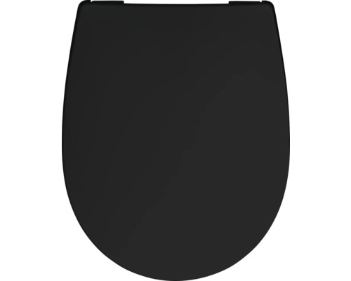 REIKA Toiletzitting Mino zwart mat scharnier zwart mat met quick-release en soft close