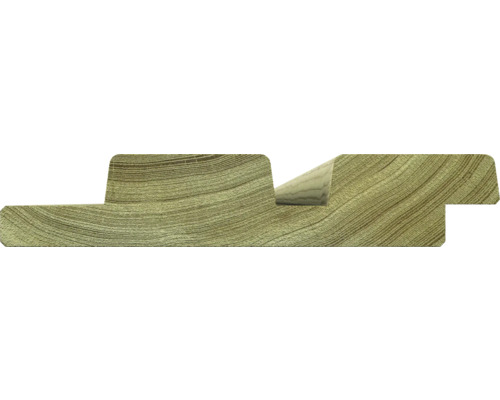 Houten paneel met messing en groef