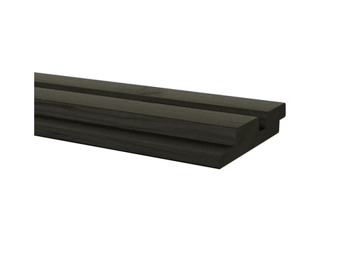 OUTDOOR LIFE Rhombusprofiel zwart 2,7x14,5x180 cm Profielhouten plank voor interieurbouw